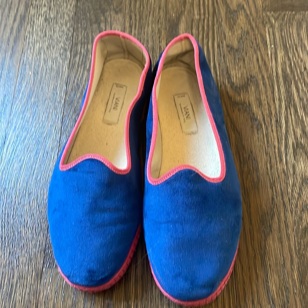 Viani Venetian Slippers size 8 royal blue